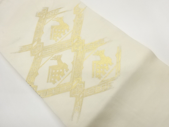 JAPANESE KIMONO / SHIOZE ARISUGAWA PATTERN WEAVING NAGOYA OBI